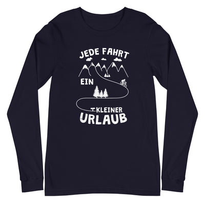 Jede Fahrt ein kleiner Urlaub - Longsleeve (Unisex) fahrrad xxx yyy zzz Navy