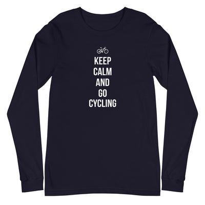 Keep calm and go cycling - Longsleeve (Unisex) fahrrad xxx yyy zzz Navy