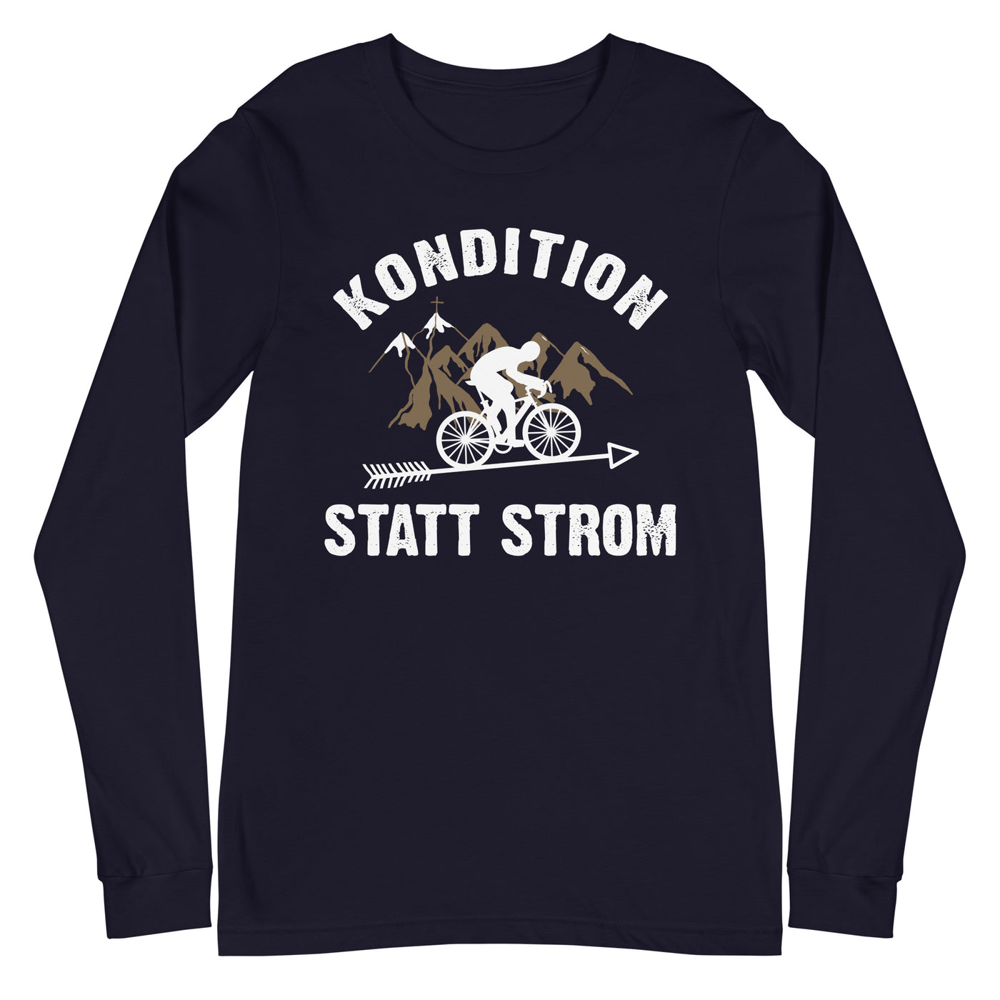 Kondition statt Strom - Longsleeve (Unisex) fahrrad xxx yyy zzz Navy