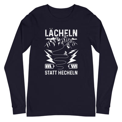 Lächeln statt hecheln - Longsleeve (Unisex) e-bike xxx yyy zzz Navy