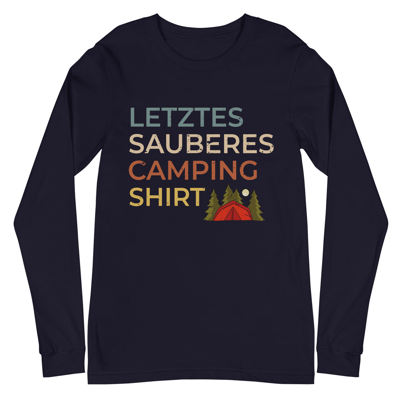 Letztes sauberes Camping Shirt - Longsleeve (Unisex) camping xxx yyy zzz Navy