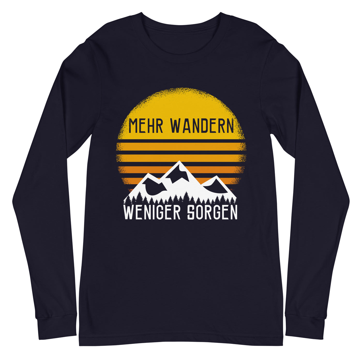 Mehr Wandern weniger Sorgen - Longsleeve (Unisex) wandern xxx yyy zzz Navy