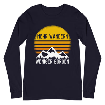 Mehr Wandern weniger Sorgen - Longsleeve (Unisex) wandern xxx yyy zzz Navy