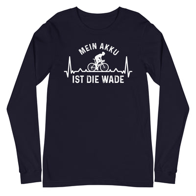 Mein Akku Ist Die Wade 3 - Longsleeve (Unisex) fahrrad xxx yyy zzz Navy