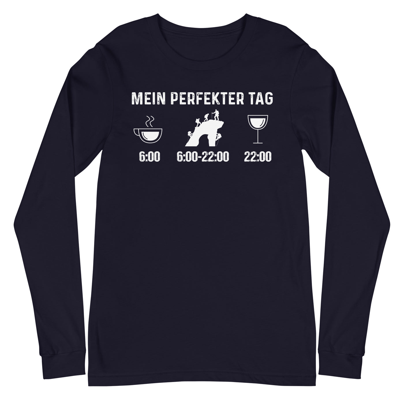 Mein Perfekter Tag - Longsleeve (Unisex) klettern xxx yyy zzz Navy