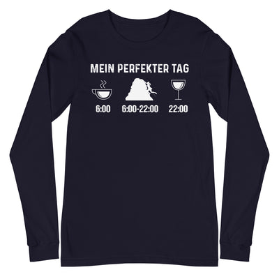 Mein Perfekter Tag 1 - Longsleeve (Unisex) klettern xxx yyy zzz Navy