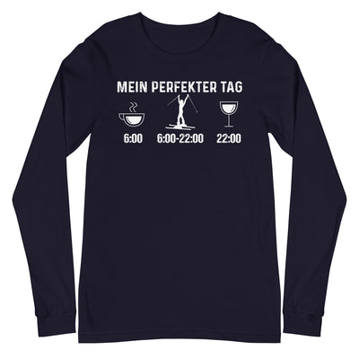 Mein Perfekter Tag 1 - Longsleeve (Unisex) klettern ski xxx yyy zzz Navy