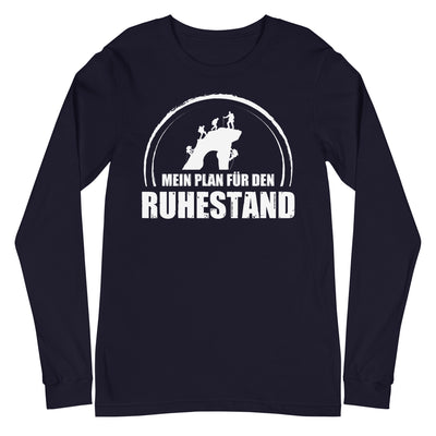 Mein Plan Fur Den Ruhestand - Longsleeve (Unisex) klettern xxx yyy zzz Navy