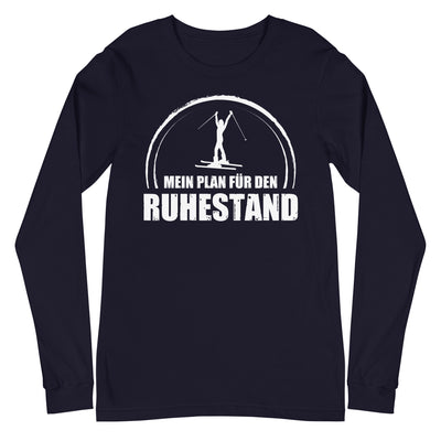 Mein Plan Fur Den Ruhestand 1 - Longsleeve (Unisex) klettern ski xxx yyy zzz Navy