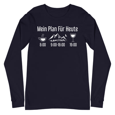 Mein Plan Für Heute - Longsleeve (Unisex) berge xxx yyy zzz Navy