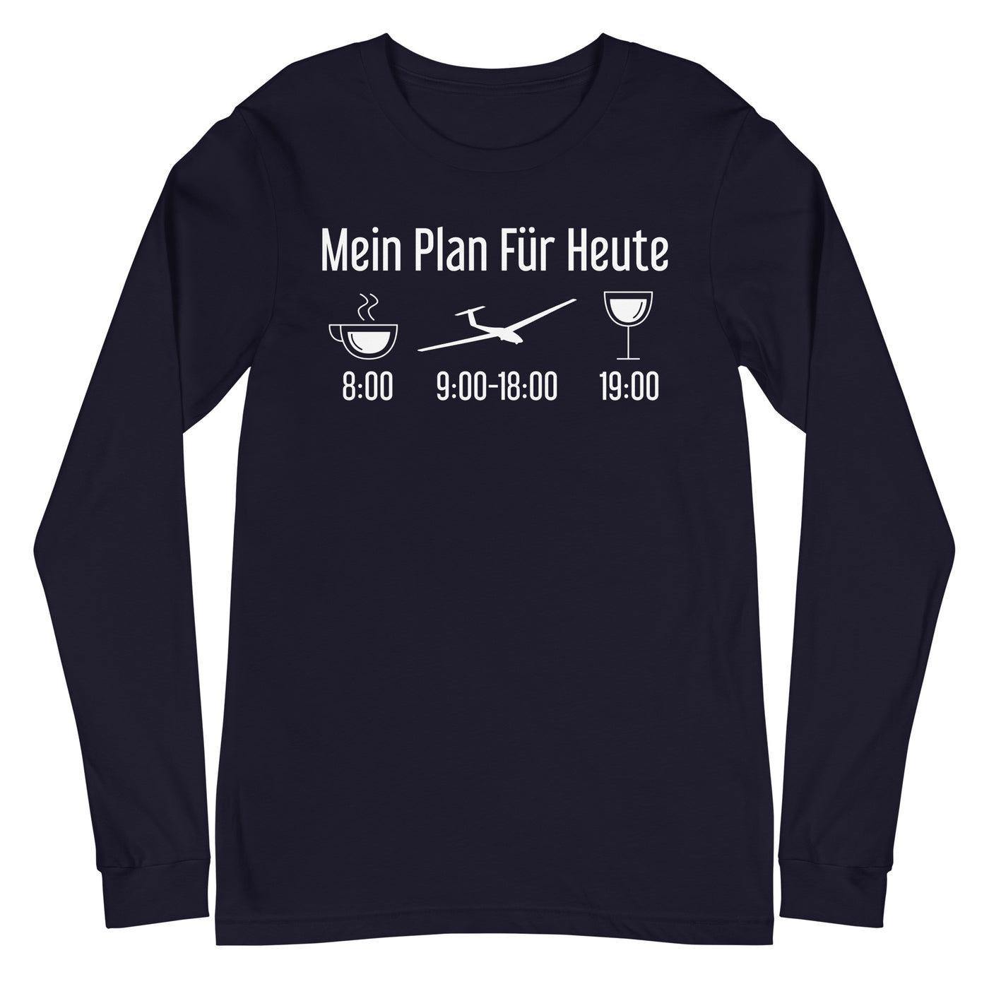 Mein Plan Für Heute - Longsleeve (Unisex) berge xxx yyy zzz Navy