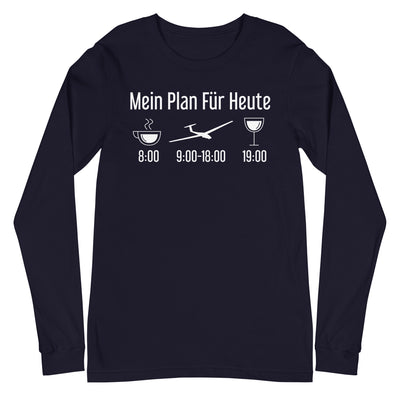 Mein Plan Für Heute - Longsleeve (Unisex) berge xxx yyy zzz Navy