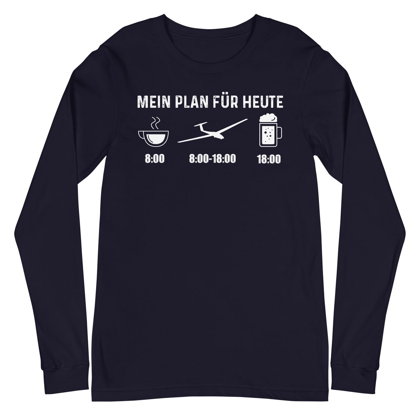 Mein Plan Für Heute - Longsleeve (Unisex) berge xxx yyy zzz Navy