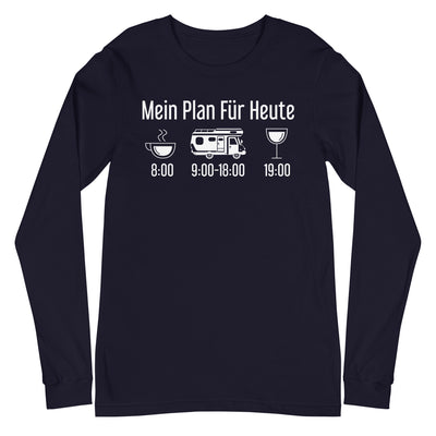 Mein Plan Für Heute - Longsleeve (Unisex) camping xxx yyy zzz Navy