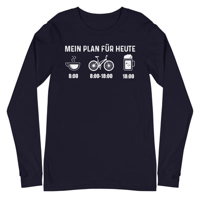 Mein Plan Für Heute - Longsleeve (Unisex) fahrrad xxx yyy zzz Navy