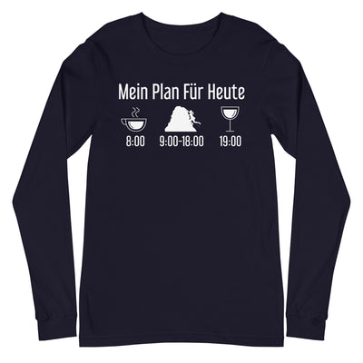 Mein Plan Für Heute - Longsleeve (Unisex) klettern xxx yyy zzz Navy