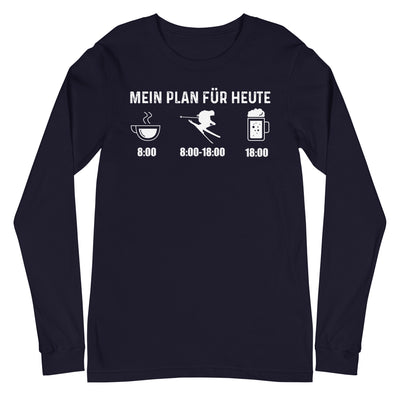 Mein Plan Für Heute - Longsleeve (Unisex) klettern ski xxx yyy zzz Navy