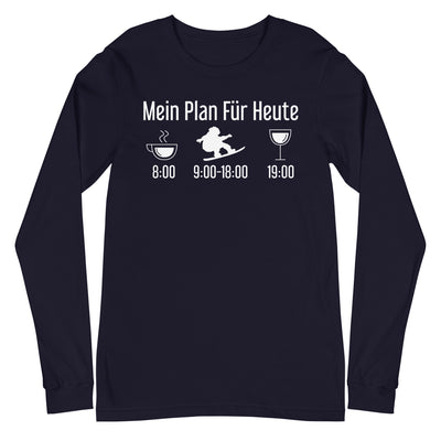 Mein Plan Für Heute - Longsleeve (Unisex) snowboarden xxx yyy zzz Navy