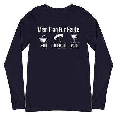 Mein Plan Für Heute 1 - Longsleeve (Unisex) berge xxx yyy zzz Navy