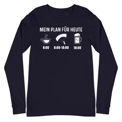 Mein Plan Für Heute 1 - Longsleeve (Unisex) berge xxx yyy zzz Navy