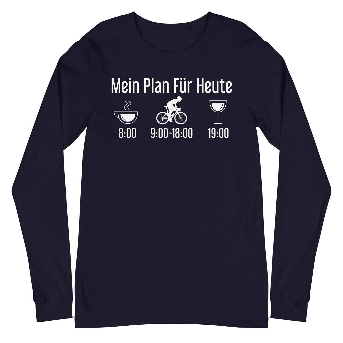 Mein Plan Für Heute 1 - Longsleeve (Unisex) fahrrad xxx yyy zzz Navy