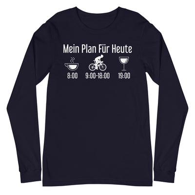 Mein Plan Für Heute 1 - Longsleeve (Unisex) fahrrad xxx yyy zzz Navy