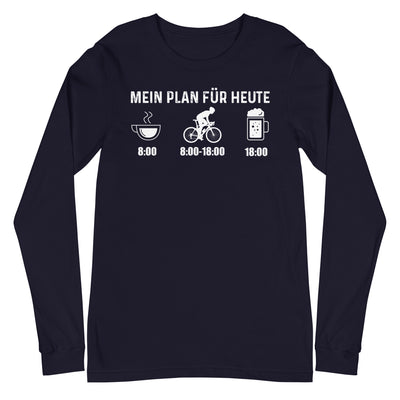 Mein Plan Für Heute 1 - Longsleeve (Unisex) fahrrad xxx yyy zzz Navy