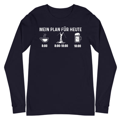 Mein Plan Für Heute 1 - Longsleeve (Unisex) klettern ski xxx yyy zzz Navy