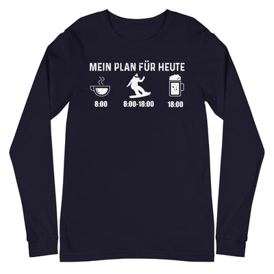 Mein Plan Für Heute 1 - Longsleeve (Unisex) snowboarden xxx yyy zzz Navy