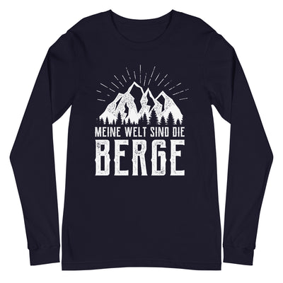 Meine Welt sind die Berge - Longsleeve (Unisex) berge xxx yyy zzz Navy