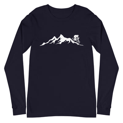 Berge - Mountainbike - (M) - Longsleeve (Unisex) xxx yyy zzz Navy