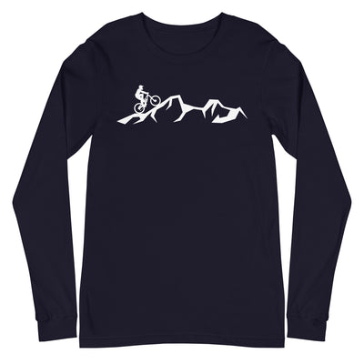 Berge - Mountainbike - (M) - Longsleeve (Unisex) xxx yyy zzz Navy