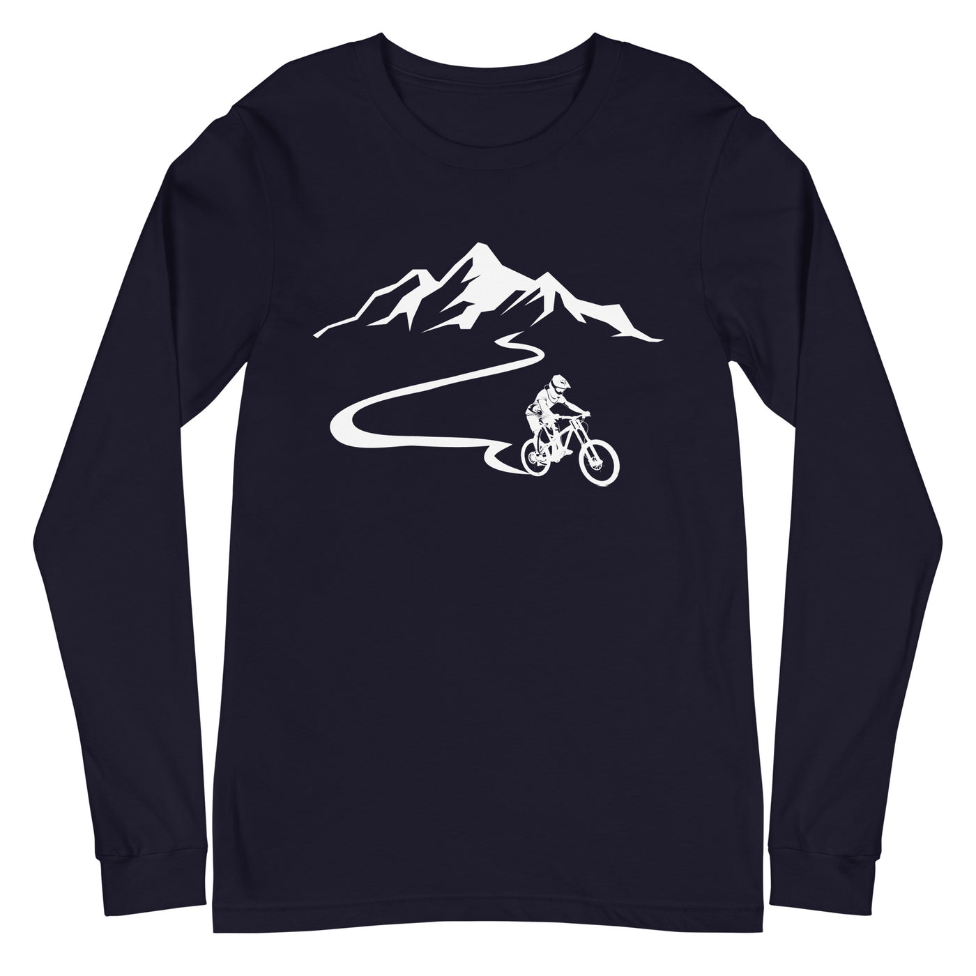 Berge - Mountainbike - (M) (13) - Longsleeve (Unisex) xxx yyy zzz Navy