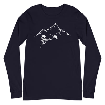 Berge - Mountaingbiking - (M) - Longsleeve (Unisex) xxx yyy zzz Navy