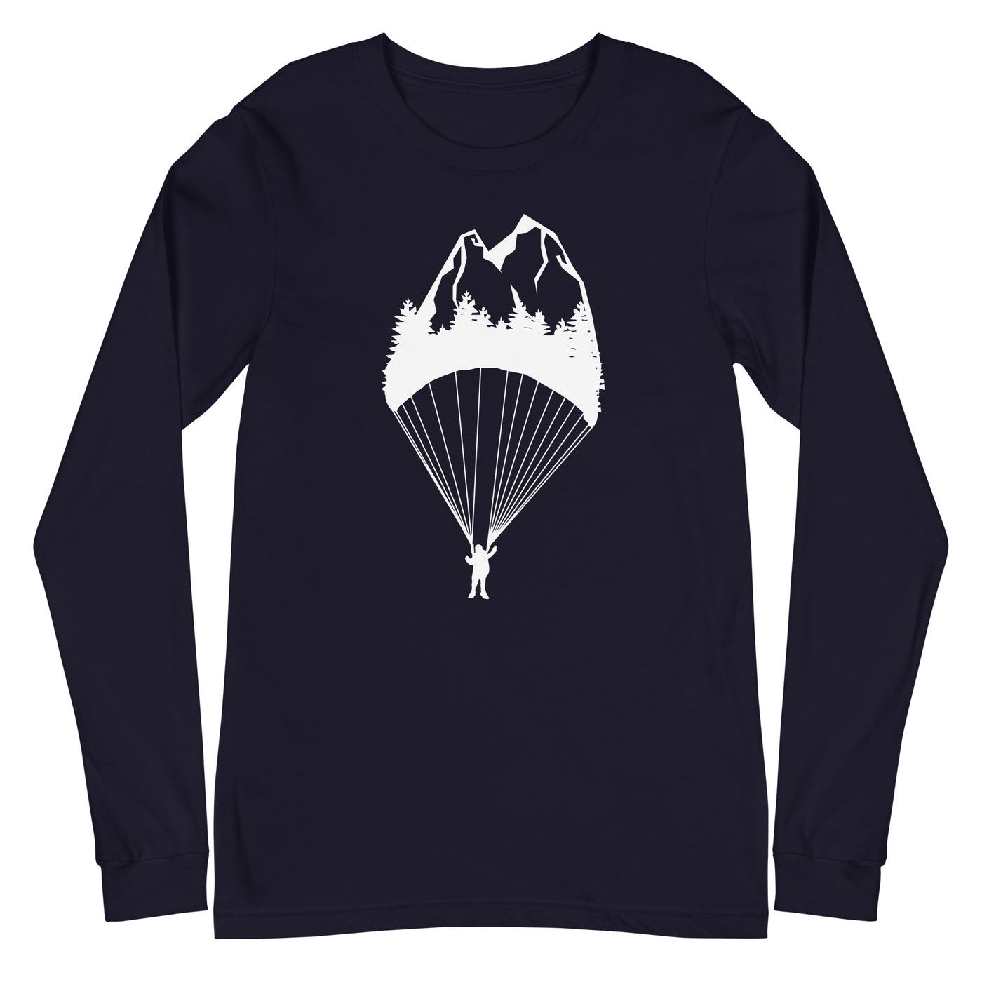 Berge - Paragleiten - (18) - Longsleeve (Unisex) berge xxx yyy zzz Navy