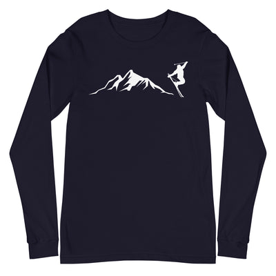 Berge - Skifahren - (14) - Longsleeve (Unisex) klettern ski xxx yyy zzz Navy