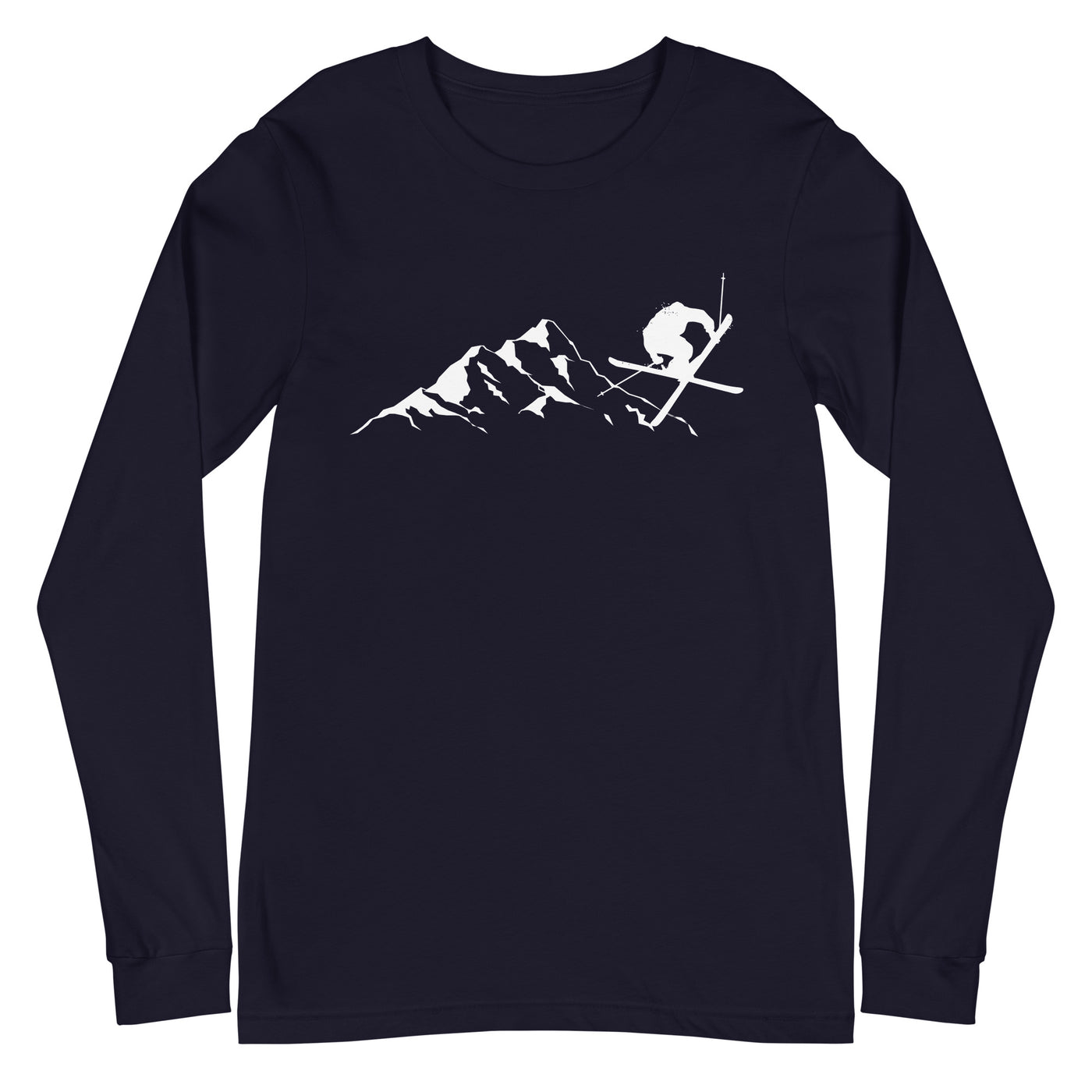 Berge - Skifahren - (15) - Longsleeve (Unisex) klettern ski xxx yyy zzz Navy