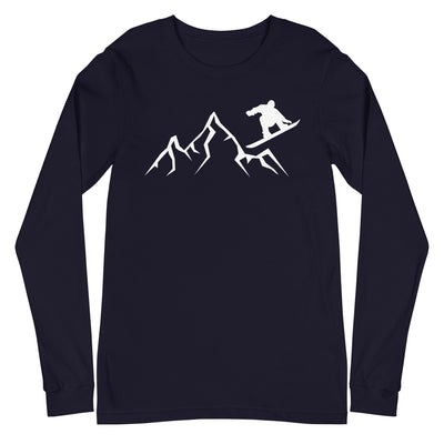 Berge - Snowboarding - (24) - Longsleeve (Unisex) snowboarden xxx yyy zzz Navy