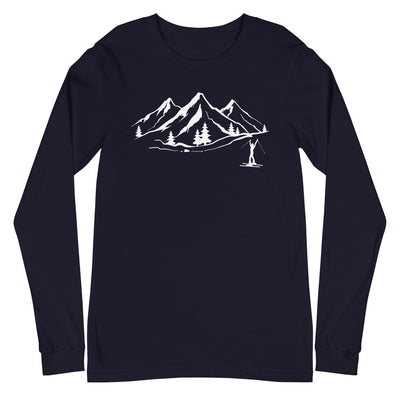 Berge 1 und Skifahren - Longsleeve (Unisex) klettern ski xxx yyy zzz Navy