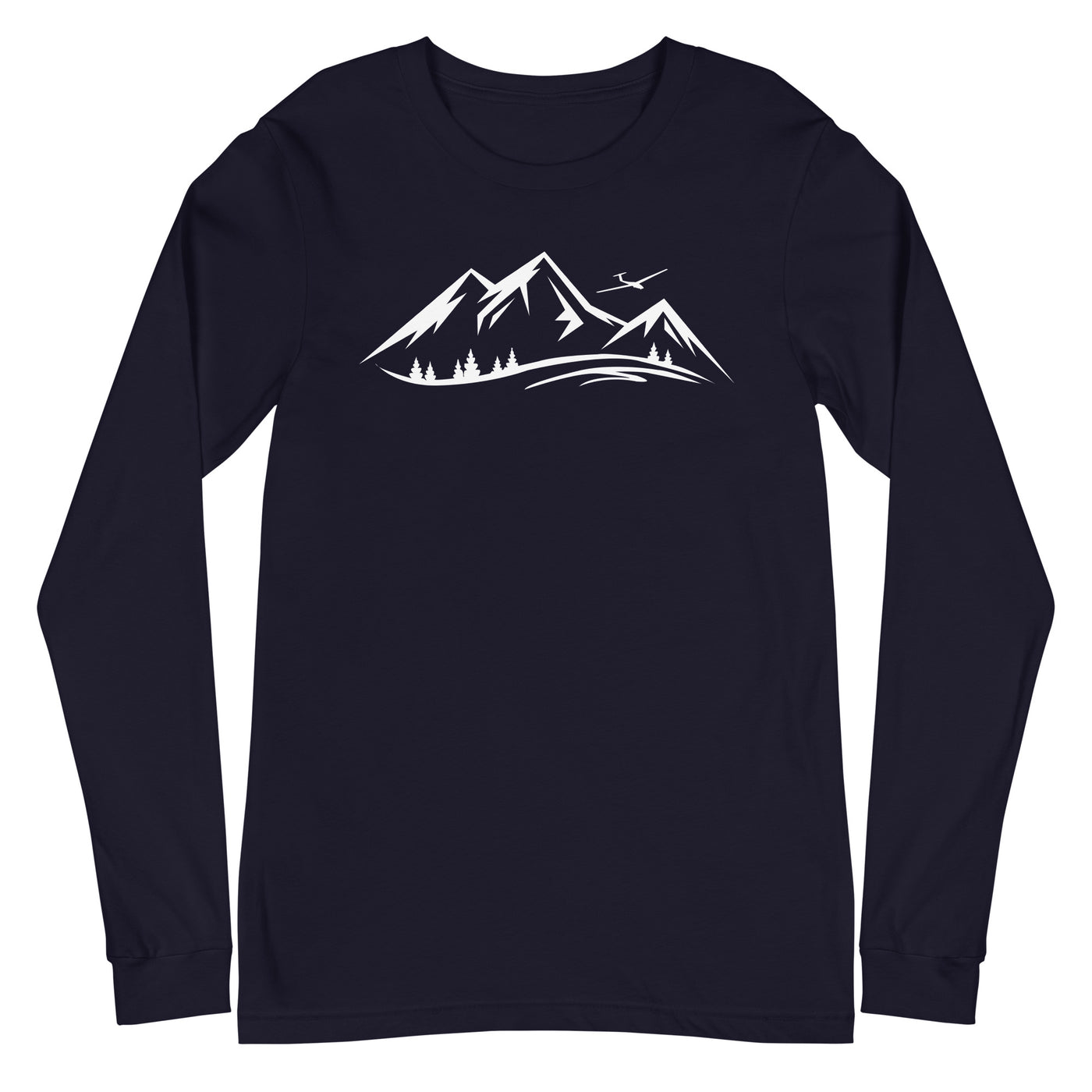 Berge und Segelflugzeug - Longsleeve (Unisex) berge xxx yyy zzz Navy