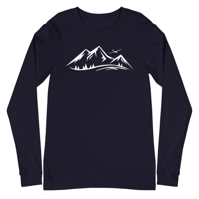 Berge und Segelflugzeug - Longsleeve (Unisex) berge xxx yyy zzz Navy