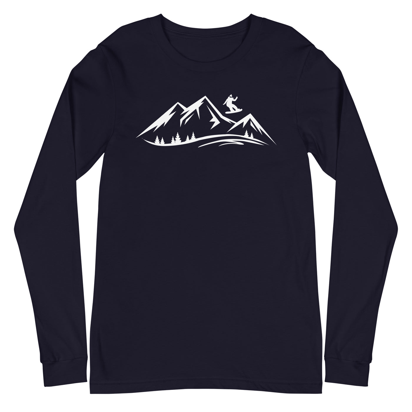 Berge und Snowboarding - Longsleeve (Unisex) snowboarden xxx yyy zzz Navy