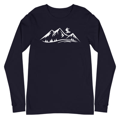 Berge und Snowboarding - Longsleeve (Unisex) snowboarden xxx yyy zzz Navy