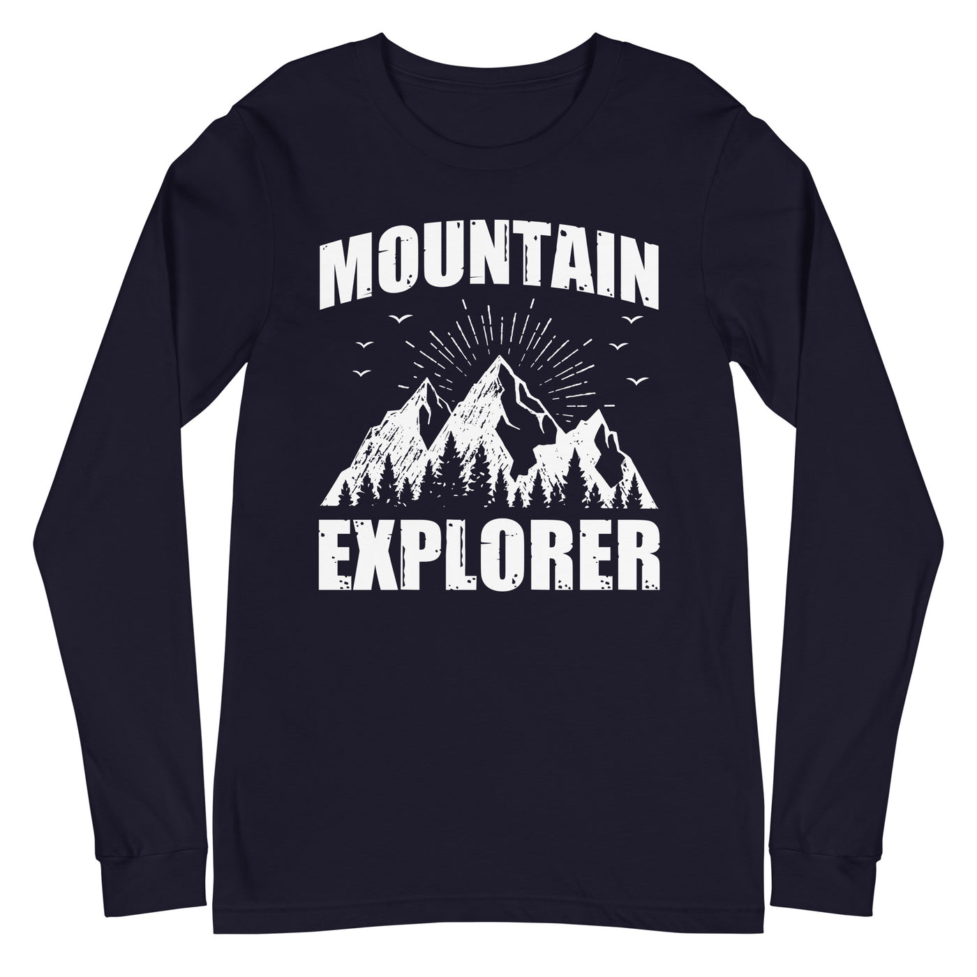 Berge Explorer - Longsleeve (Unisex) berge xxx yyy zzz Navy