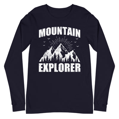 Berge Explorer - Longsleeve (Unisex) berge xxx yyy zzz Navy