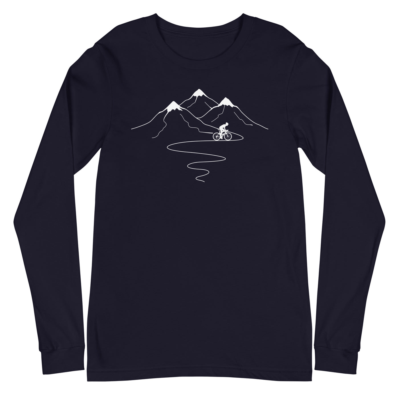 Berge Trail Kurves und Radfahren - Longsleeve (Unisex) fahrrad xxx yyy zzz Navy