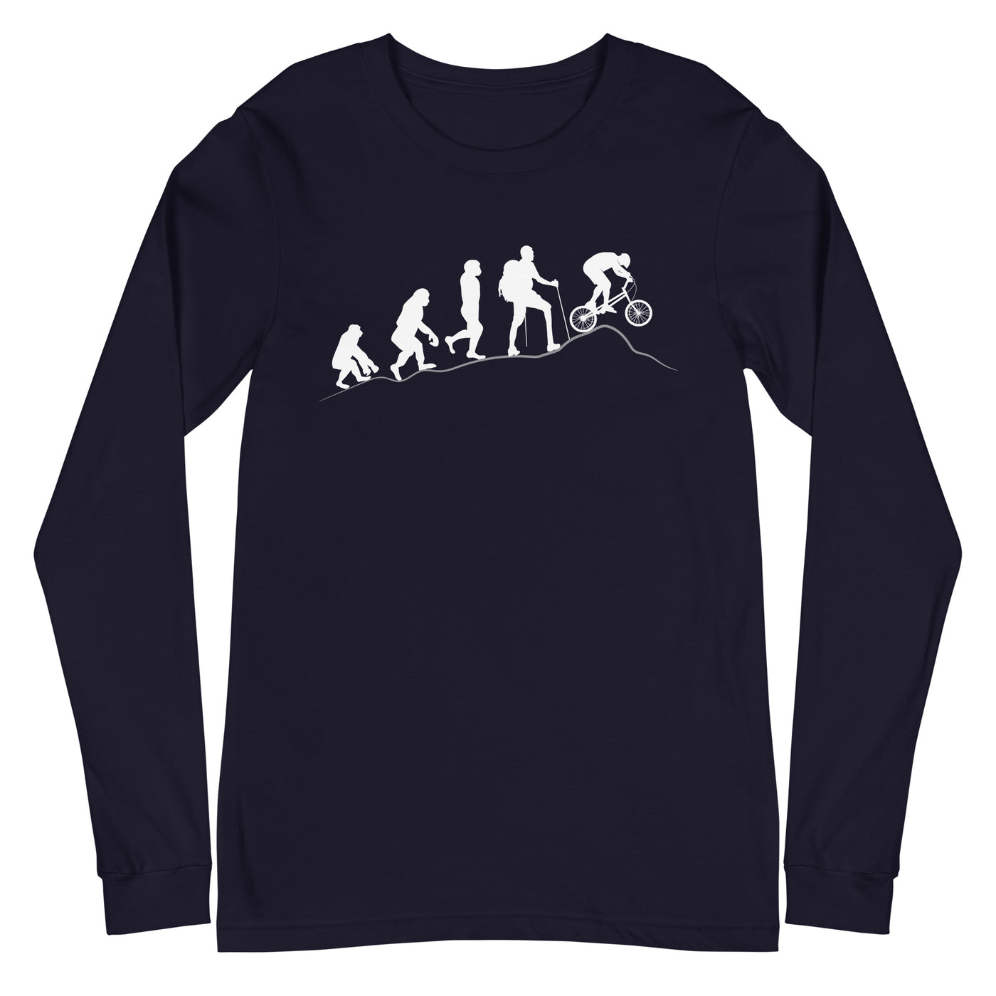 Mountainbike Evolution - (M) - Longsleeve (Unisex) xxx yyy zzz Navy