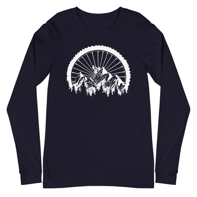 Mountainbike Geometrisch - (M) - Longsleeve (Unisex) xxx yyy zzz Navy