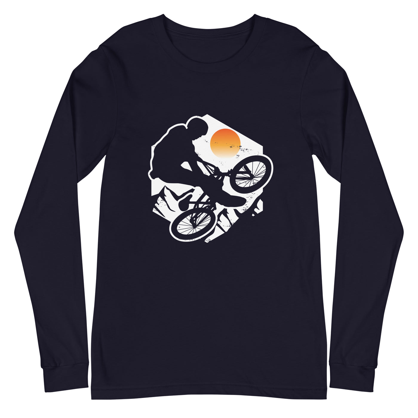 Mountainbike Jump - (M) - Longsleeve (Unisex) xxx yyy zzz Navy