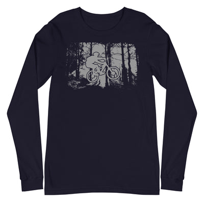 Mountainbiken im Wald - (M) - Longsleeve (Unisex) xxx yyy zzz Navy